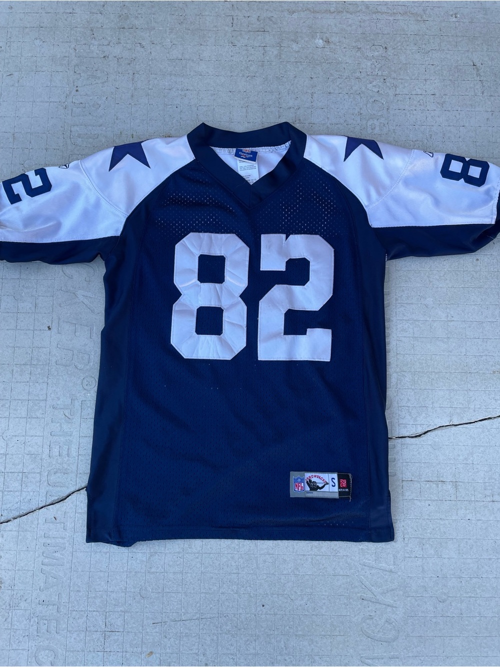 Reebok Navy and White NFL Mesh Football Jersey